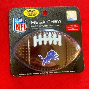 Pets First Detroit Lions Hard Nylon Football Dog Toy